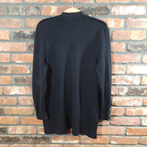 St. John Black Santana Knit Longline Open-front Cardigan Quiet Luxury Women's S - Picture 4 of 6